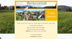 Desktop Screenshot of oberharzurlaub.de